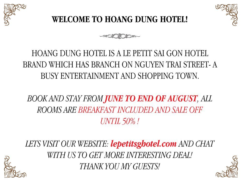 Hoang Dung - Hong Vina 호텔 호치민 외부 사진